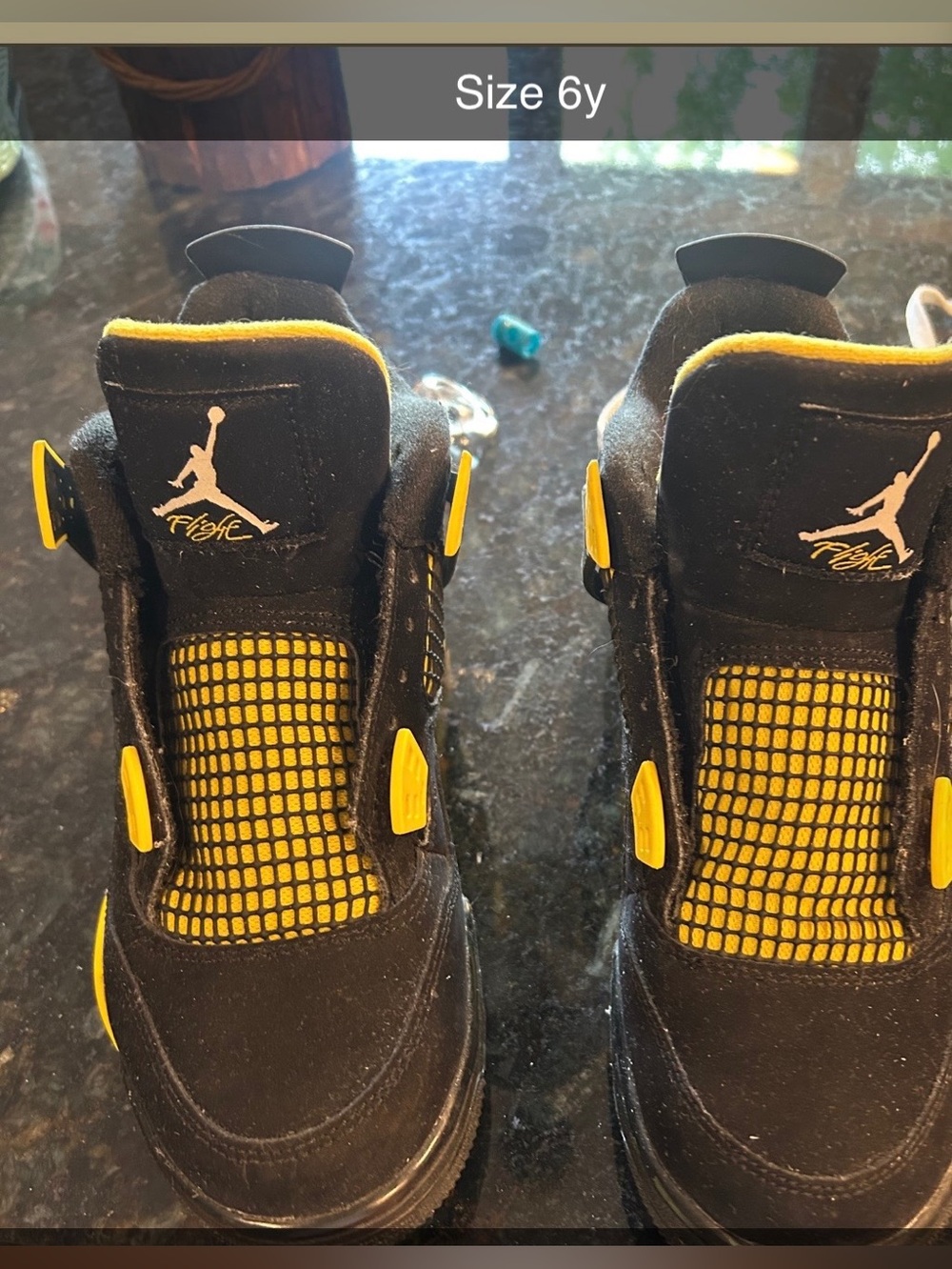 Jordan Kids Black and Yellow Jumpman Sneakers